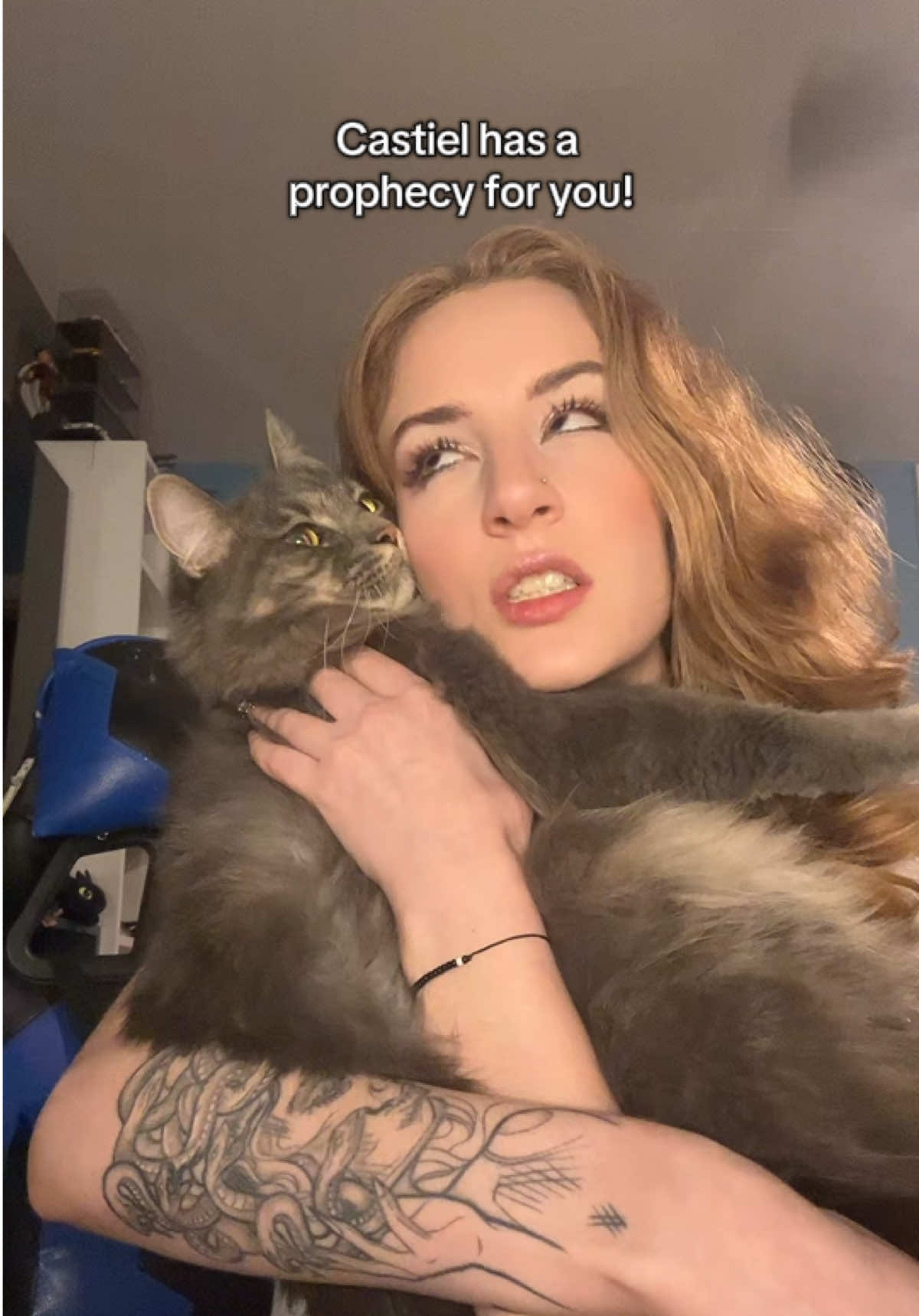 Castiel has a prophecy for you #witch #witchtok #witchcraft #cat #kitty