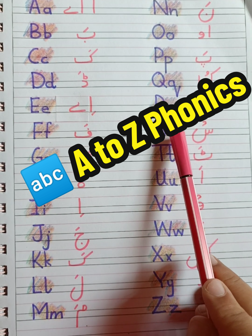 📖 A to Z Phonics Sounds with Urdu | Easy for Kids #Phonics #PhonicsForKids #UrduPhonics #AToZ #LearnWithFun 