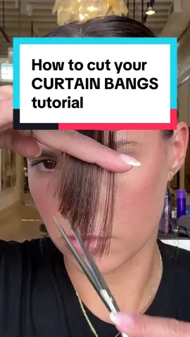 How to cut your bangs at home tutorial #curtainbangs #diyhaircut #bangstutorial #creatorsearchinsights 