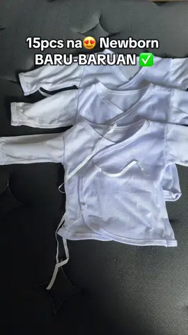 3pcs longsleeve tie side✅ 3pcs shortsleeve tie side✅ 3pcs sleeveless tie side✅ 6pcs pajama  super sulit to its price !! #barubaruanset #newbornclothes #nesting #15pcsbarubaruan 