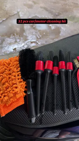 12 pcs motor/car cleaning kit , good quality at napakamura lang din😍, less hassle na sa paglilinis ng motor #motorwash #motorcleaningbrush #motorcleaningset #motorcleaningkit #motorcylecleaningkit 