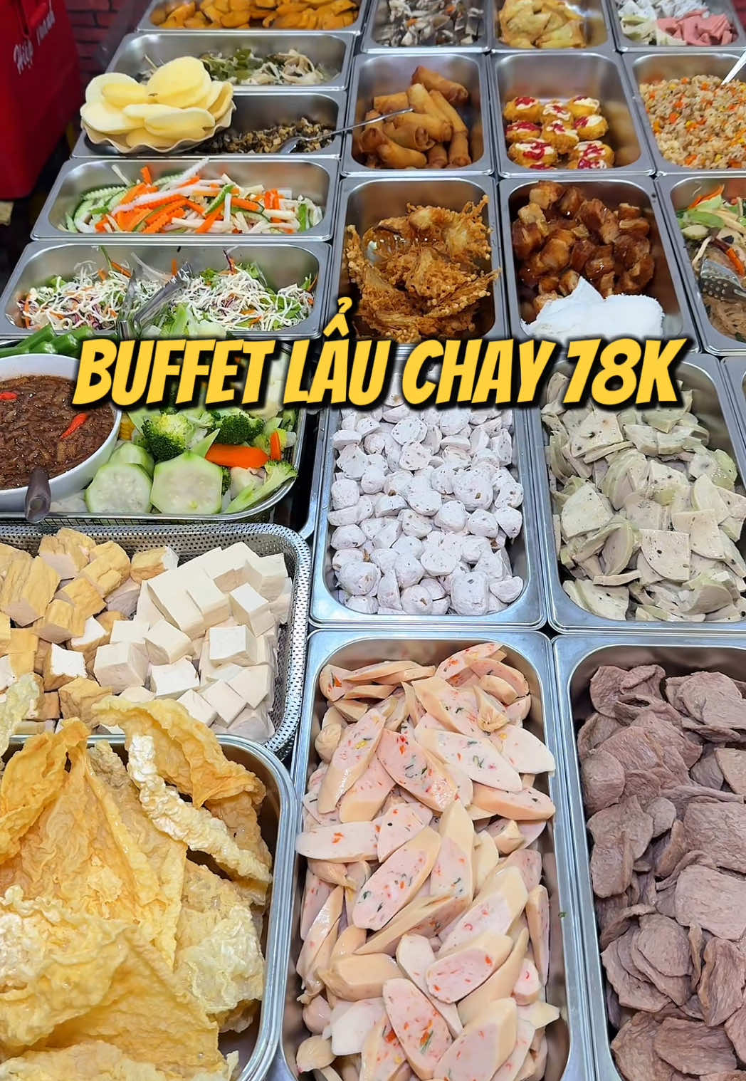 Buffet chay hơn 30 món mà chưa tới 100 cành nữa mà món nào cũng ngonnn 🤤 #xuhuong #ancungtiktok #reviewanngon #buffetchay #anchay 