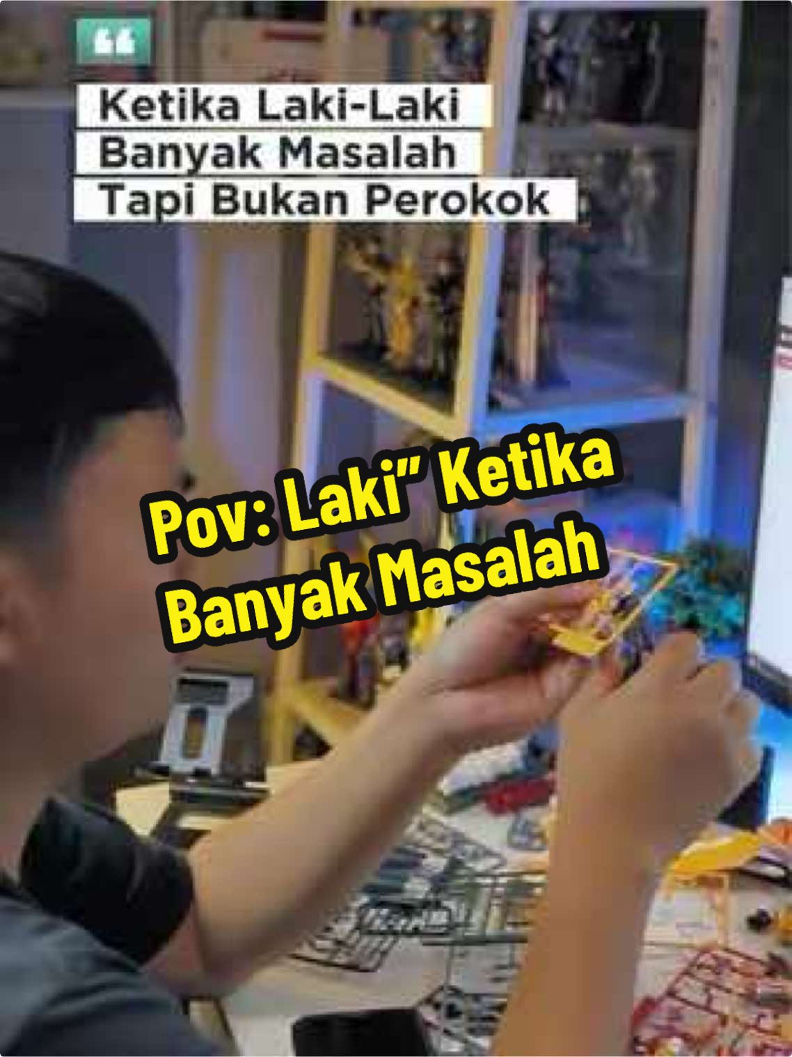 Pov laki-laki banyak masalah tapi tidak merokok #dagelan #meme #fyp #hobbygunpla 