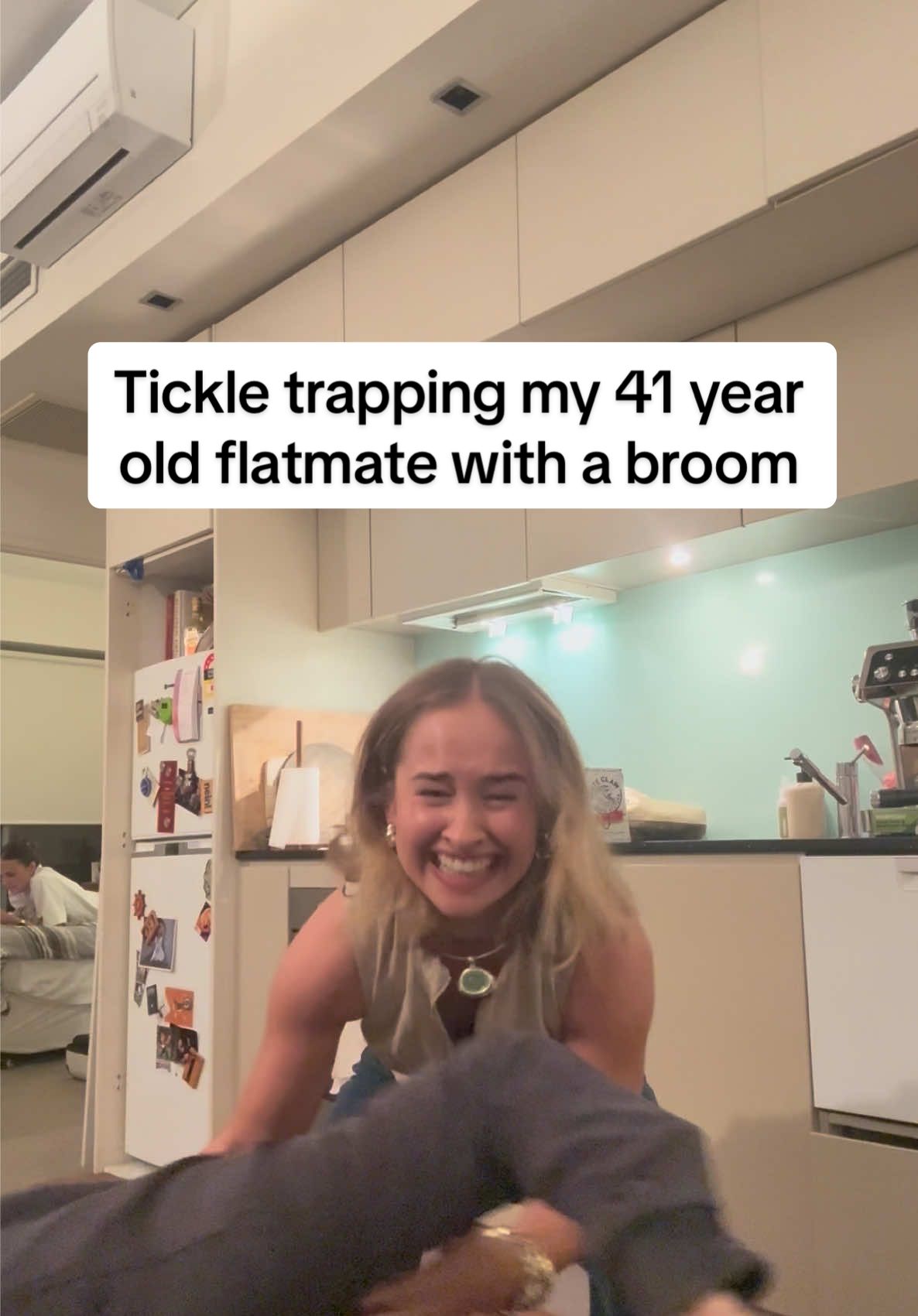 Took him a business day to react  #40yearoldflatmate #tickle #ticketrap #trending #challenge 