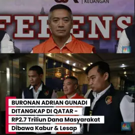 1270 - Jakarta, CNBC Indonesia -  Kepolisian Negara Republik Indonesia melalui Divisi Hubungan Internasional (Divhubinter) berhasil memulangkan buron AAG atau Adrian Gunadi, tersangka kasus penghimpunan dana masyarakat tanpa izin, dari Doha, Qatar ke Indonesia. Pemulangan ini diumumkan dalam konferensi pers bersama Otoritas Jasa Keuangan (OJK) di Bandara Soekarno-Hatta, Jumat (26/9/2025). Tersangka Adrian Gunadi, yang merupakan mantan Direktur PT Investri Radikajaya, sebelumnya telah ditetapkan sebagai buronan internasional melalui Red Notice Interpol sejak November 2024. Ia diketahui melarikan diri ke Qatar setelah dinilai tidak kooperatif dalam proses penyidikan oleh OJK. Titik balik terjadi saat Konferensi Interpol Asia Regional di Singapura. Dalam pertemuan bilateral dengan otoritas Qatar, delegasi Indonesia yang dipimpin Sekretaris NCB Interpol berhasil memperoleh dukungan untuk mengamankan dan memulangkan tersangka. 