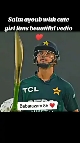 Babarazam 56 ❤️  Saim ayoub with cute girl fans beautiful vedio ♥️#fly #babarazam #unfreezmyaccount #foryou #viral 