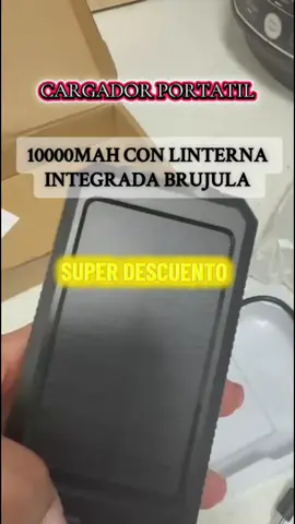 en super oferta no la desaproveches cargador portátil solar de 1000mah con linterna y brújula en súper descuento  #brujula #tendenciaotoño #linterna #powerbank #cargadorsolar 