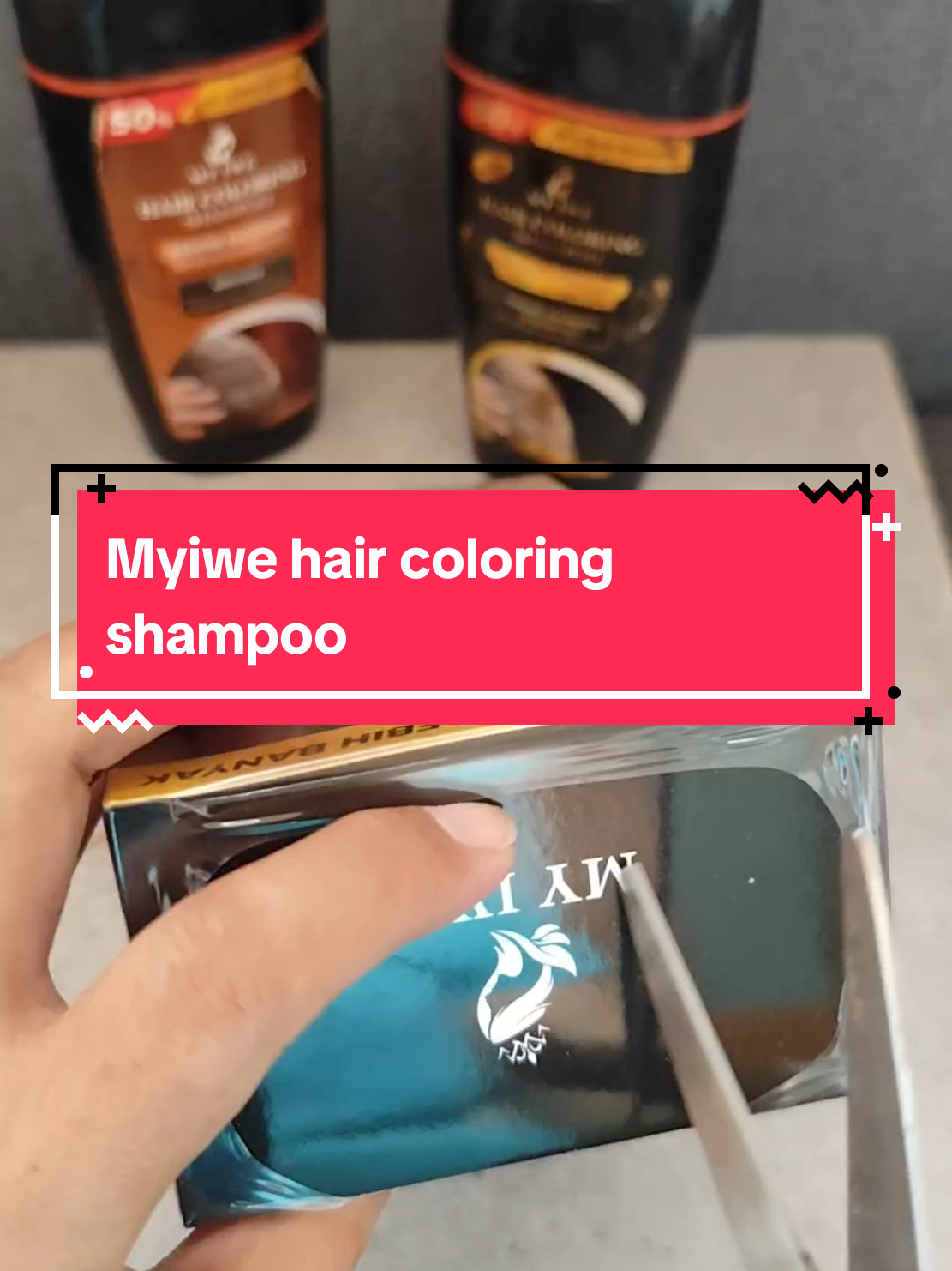 Rekomendasi Myiwe shampoo penutup uban.. cara prakti menutup uban#shampoo#shampoouban #myiwe #myiwehaircoloringshampo 