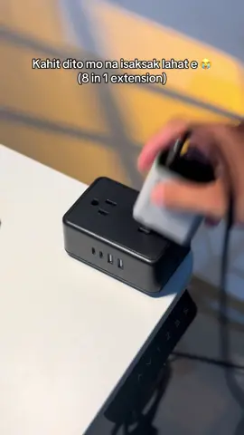 8 in 1 Power Strip / Extension - this has 2 usb a + 2 usb type c + 4 main outlets!  #fyp #techtok #Tech #powerstrip #extension 