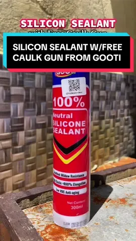 SILICON SEALANT WITH FREE CAULK GUN FROM GOOTI. #gooti #siliconsealant #sealant #caulking #homerepair #construction #adhesive 
