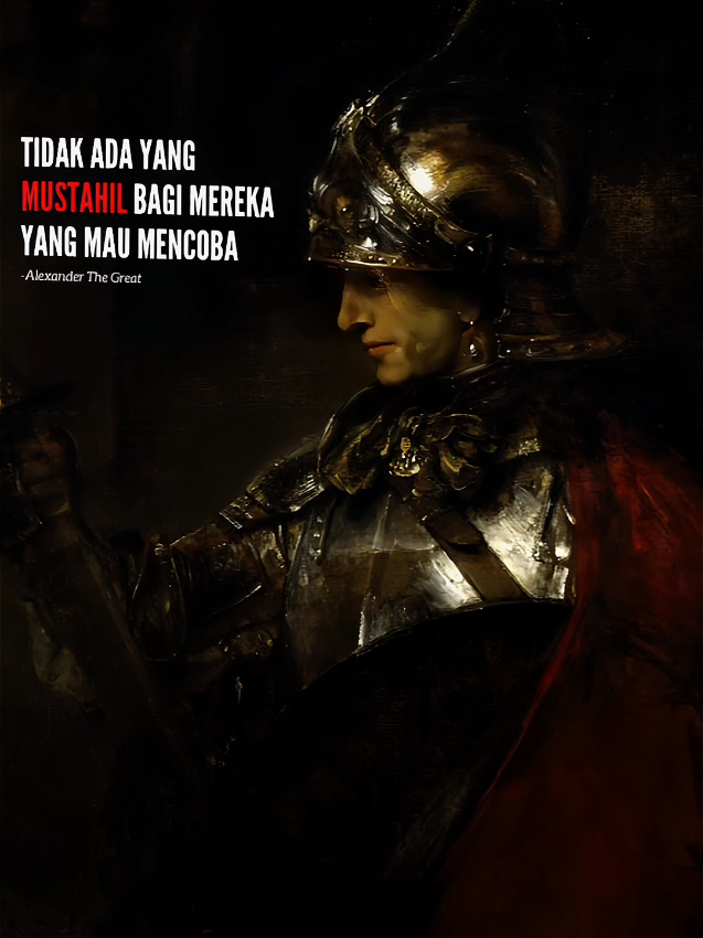 Kisah Singkat: Alexander The Great naik takhta di usia 20 tahun. Dengan kecerdasan militernya, ia menaklukkan kerajaan demi kerajaan, dari Persia hingga India, tanpa pernah terkalahkan di medan perang. Dalam waktu singkat, ia menguasai hampir setengah dunia. Namun di puncak kejayaannya, sang penakluk muda justru meninggal di usia 32 tahun, meninggalkan warisan kejayaan yang abadi. . . . #sejarah #faktasejarah #alexanderthegreat #quotes #History 