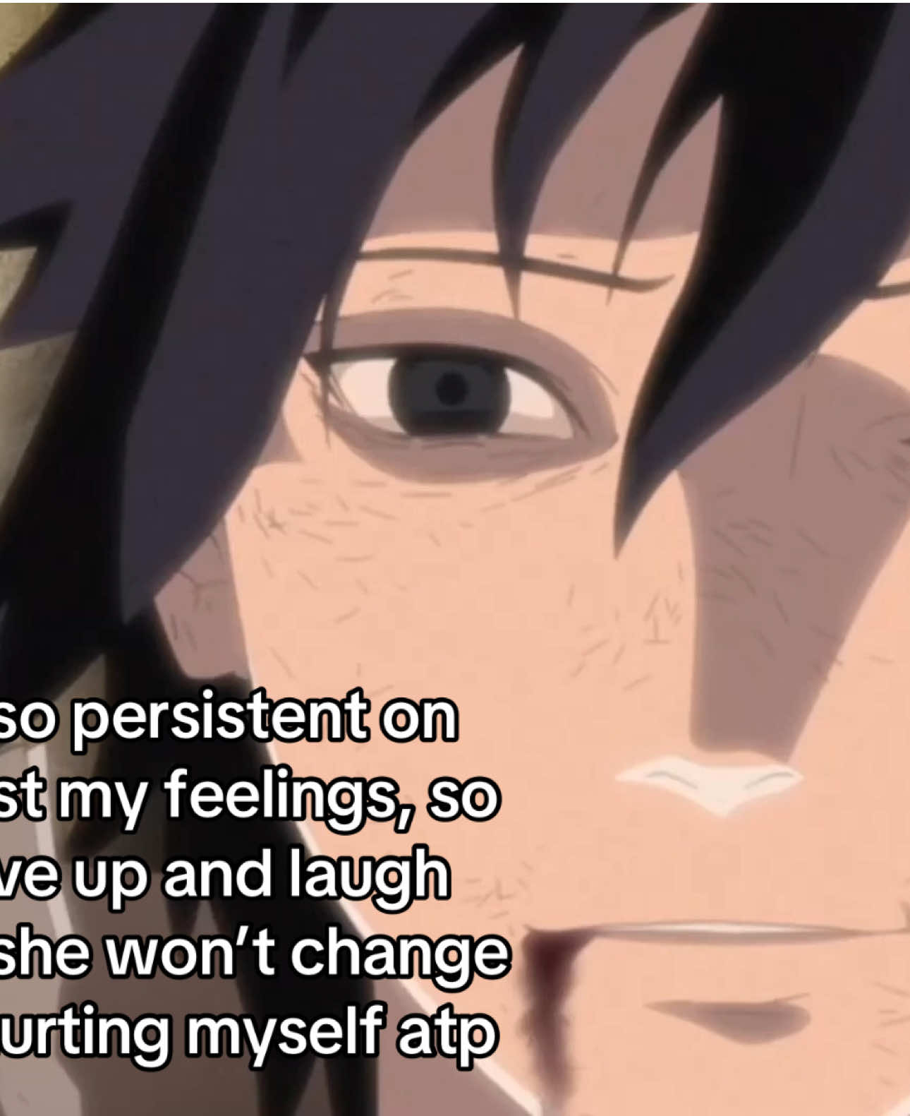 Genuine hell by the way✌️💔 #relatable #naruto #sasuke #toxicrelationship #imcxge 