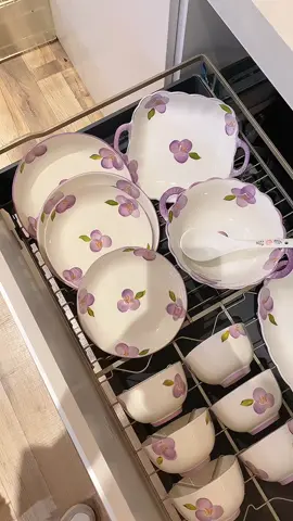 Hoa tiết xinh xỉu luôn khách oi #medobepnoidiatrung #ĐồDùngNhàBếp #setbat 