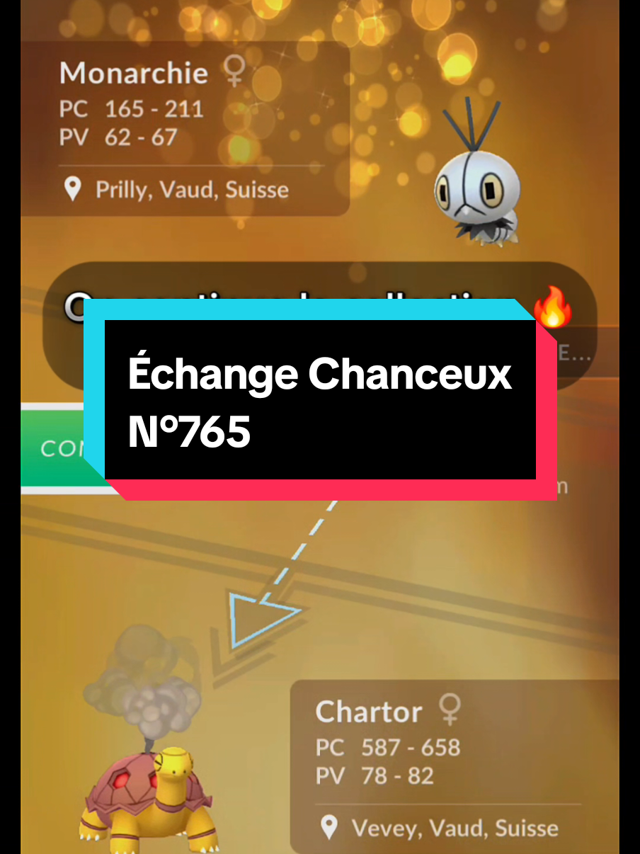 765ème échange shiny chanceux dans Pokémon Go, on continue la collection des shiny chanceux dans Pokémon Go 🐛 #shinylucky #luckytrade #pokedex #pokemongo #shiny 