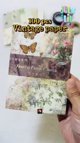 100pcs vintage paper butterfly flowers journaling scrapbook deco material papers stationery #vintagepaper #butterflypaper #journalingpaper #journalingmaterials #scrapbookpaper 