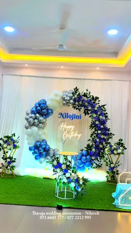 Nilojini 21st ʙɪʀᴛʜᴅᴀʏ Decoration  🎈✨   Thiruja Decoration - Nilaveli Celebrate every special moment beautifully with your favorite decoration style! திருஜா அலங்கார சேவை - நிலாவெளி உங்கள் வீட்டில் நடைபெறும் அனைத்து நிகழ்வுகளையும் உங்கள் விருப்பத்திற்கேற்ப வண்ணமயமாக கொண்டாடுங்கள்! Our Services | எங்கள் சேவைகள்:  • பிறந்தநாள் / Birthday Decorations   • தொட்டில் விழா  • பல்லுக்கொழுக்கட்டை விழா  • பூப்புனித நீராட்டு விழா  • மருதானி வைபவம்  • நிச்சயதார்த்தம்  • திருமண விழா  • பதிவுத்திருமண விழா  • திருமண ஆண்டு விழா  • வளைகாப்பு We also offer | நாங்கள் வழங்குவோம்:  • பந்தல்கள் (சொக்கட்டான், மாலை பந்தல், மணவறை, சாதாரண பந்தல், Vip)  • சமையல் பாத்திரங்கள்   • கதிரைகள்  • தாமரைத்தொட்டி  • All types of lights Contact Us | தொடர்புக்கு: 071 6605 777 / 077 2212 995 Address | முகவரி: 3ஆம் வட்டாரம், நிலாவெளி ⸻ #Eventmanagement #wedding #Birthday #birthday #wedding                  @highlight