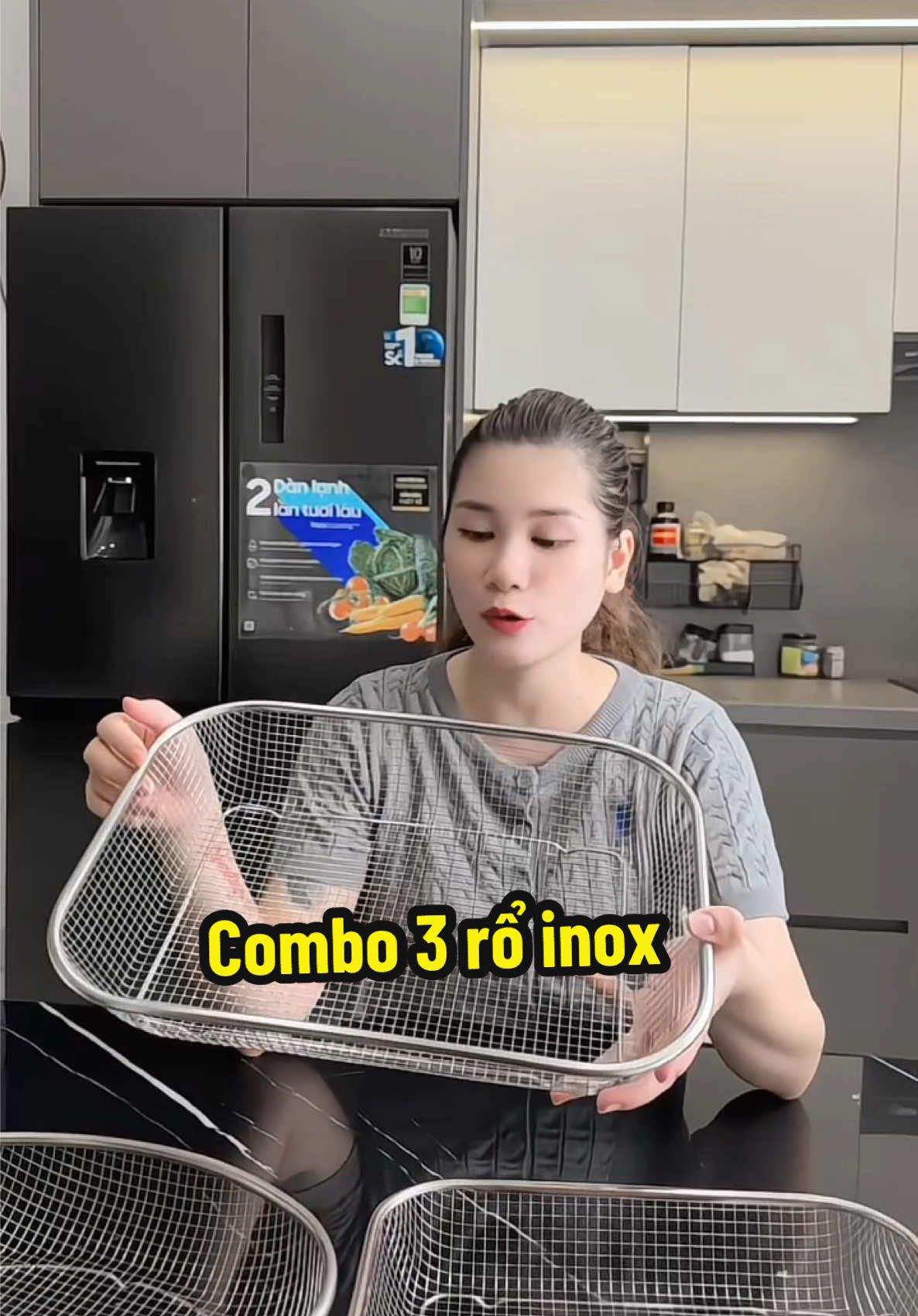 Combo 3 rổ inox #roinox #roinoxdanang 