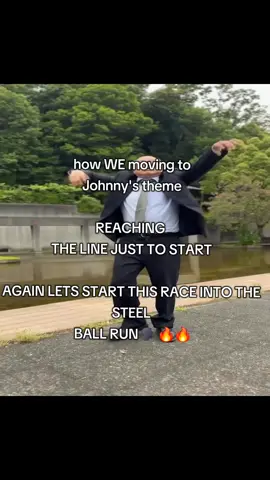 SAY IT WITH ME! REACHING THE LINE JUST TO START AGAIN LETS START THIS RACE INTO THE STEEL BALL RUN 🗣️🔥🔥  #jojosbizarreadventure #johnnyjoestar #steelballrun #hype #theme 
