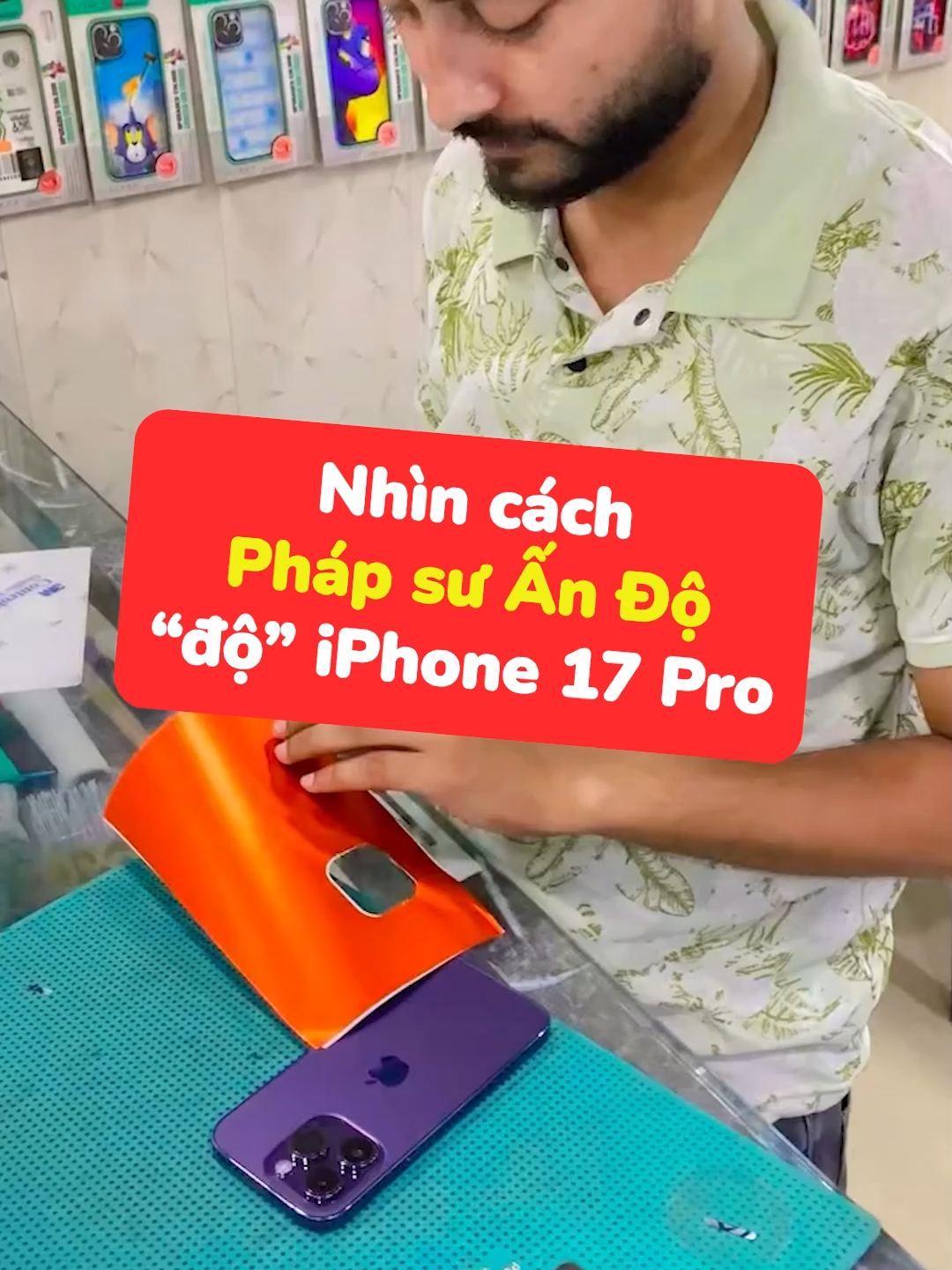 Tại sao phải mua #iPhone17Pro khi chỉ thêm vài miếng dán là xong? :)) Đúng là pháp sư Ấn Độ! #GenK #forfun #smartphone #Apple