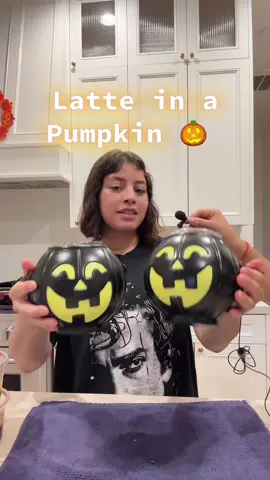 Latte in a cutesy pumpkin  #pumpkinseason #pumpkinlatte #coffeerecipe 