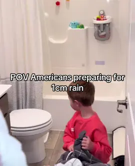 Americans these days #overprotective #preparing #rain 