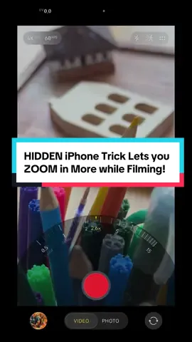 This hidden iPhone trick that Apple doesn’t want you to know about, lets you zoom in more while filming videos, so you won’t regret not buying the iPhone 17 Pro. #iphone #zoom #iphone17pro #fyp #camera