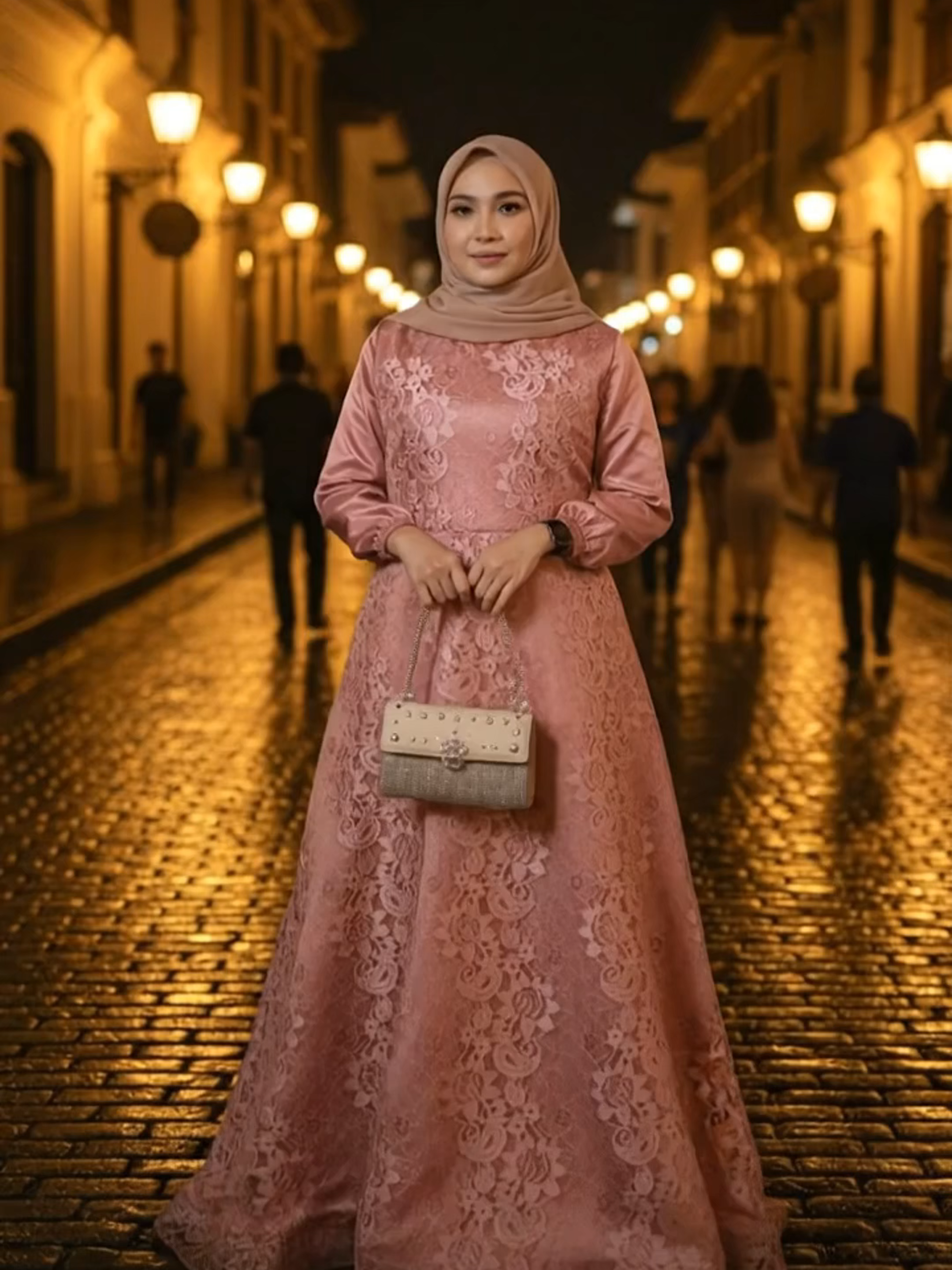 🌸 Elegant Muslim Lace Long Dress 🌿 Maxi length with floral details, crafted from lace, cotton & chiffon for comfort and grace. A-line fit with long sleeves, perfect for spring, summer & fall occasions. Timeless elegance for every modest woman 💕#MuslimDress #ElegantStyle #MaxiDress #ModestWear #LaceDress #PlusSizeFashion #FloralStyle #AllSeasonWear #ChicOutfit #TimelessElegance