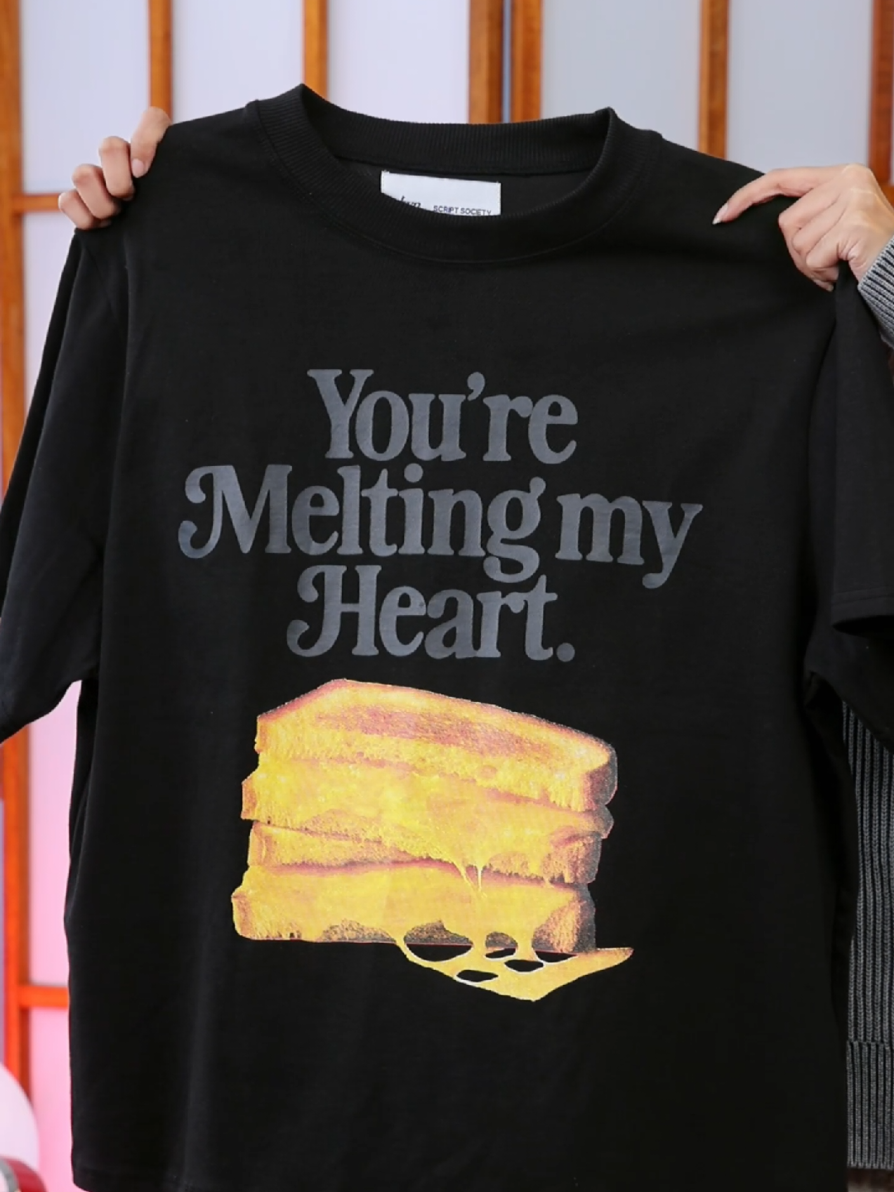 This shirt’s got me melting like cheese. #scriptsociety #dwnbyscript #dwnbyscriptsociety 
