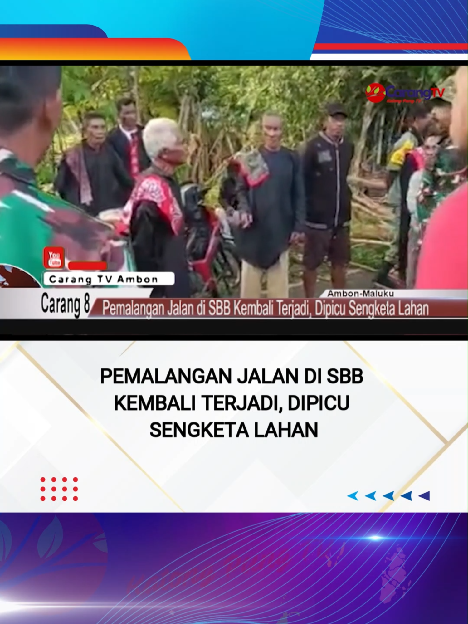 Pemalangan Jalan di SBB Kembali Terjadi, Dipicu Sengketa Lahan #tiktokberita #foryou #carangtv #fyp #ambontiktok #beritacarangtv #carang8 #carangtvambon #maluku