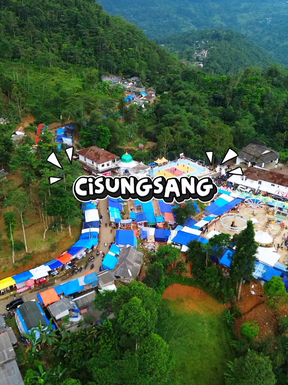Suasana ramai acara Serentahun Cisungsang. #cibeber #lebakbanten #drone #cinematic #agtisz 