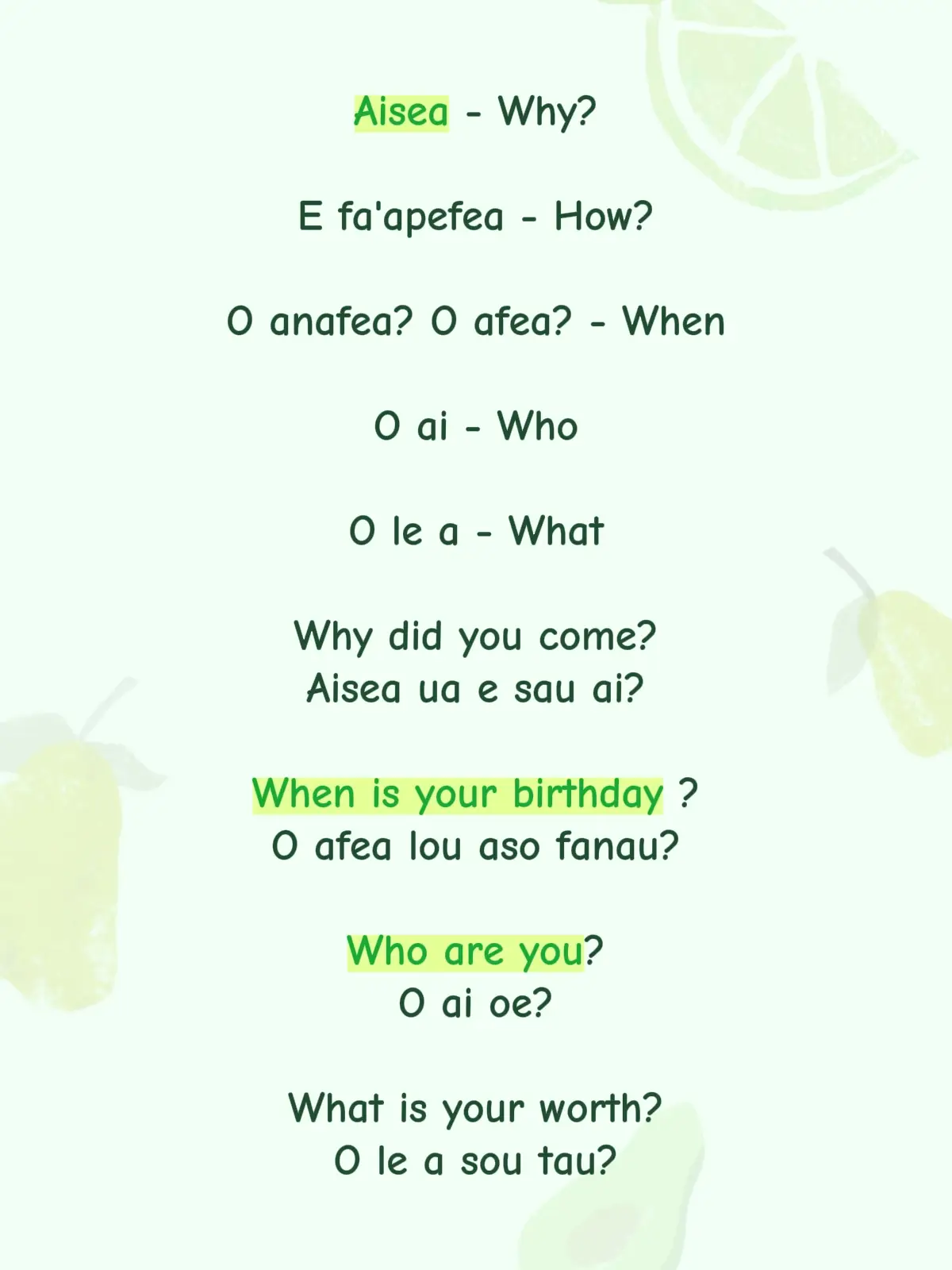 #LanguageLearning # #Question Words# #fyppppppppppppppppppppppp # #Samoan Language, educational #