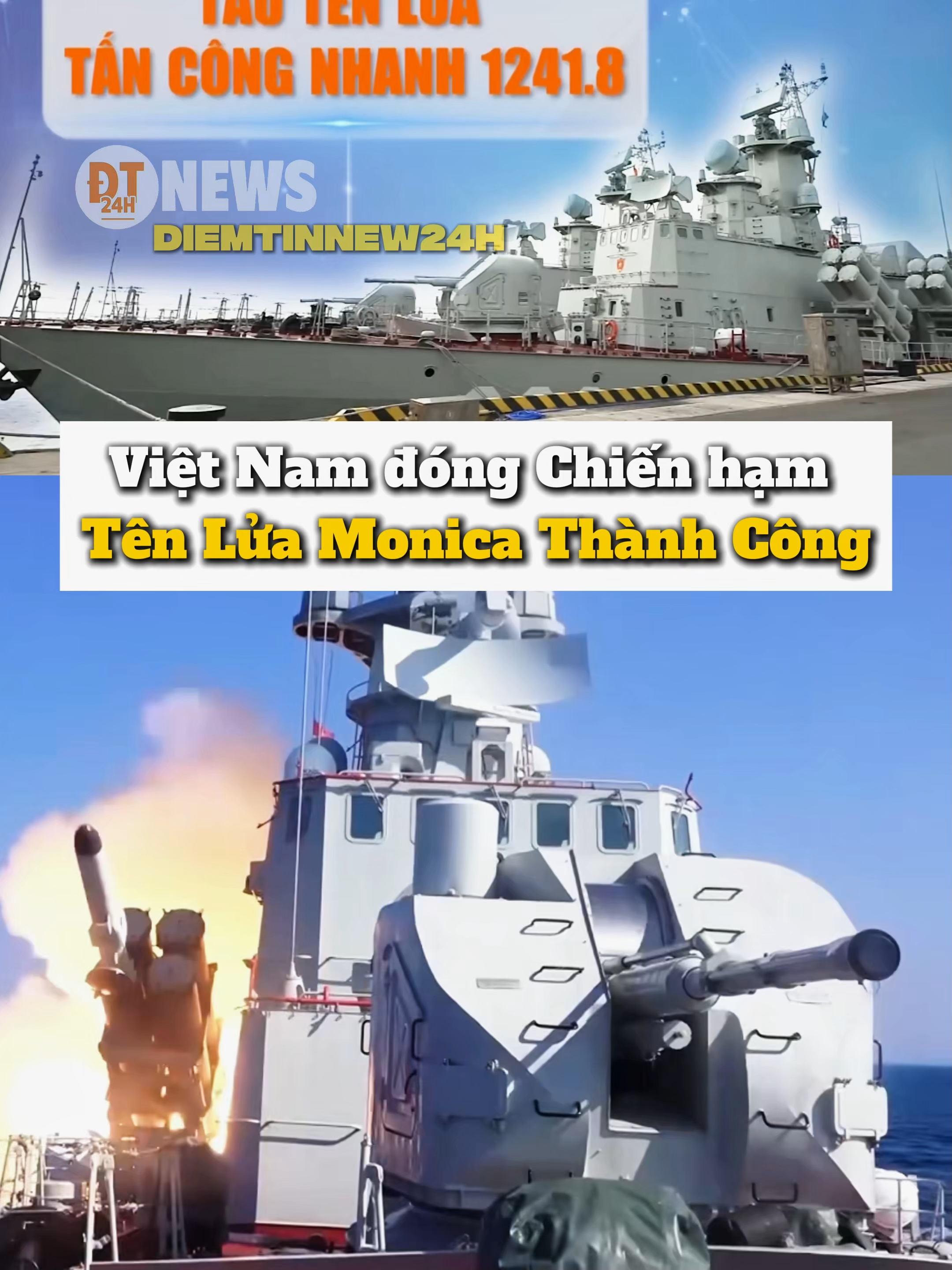 Việt Nam đóng Chiến hạm Tên Lửa Monica Thành Công #diemtinnew24h #tiktoknews #quansu #tauchienhiendai #tuhaovietnam
