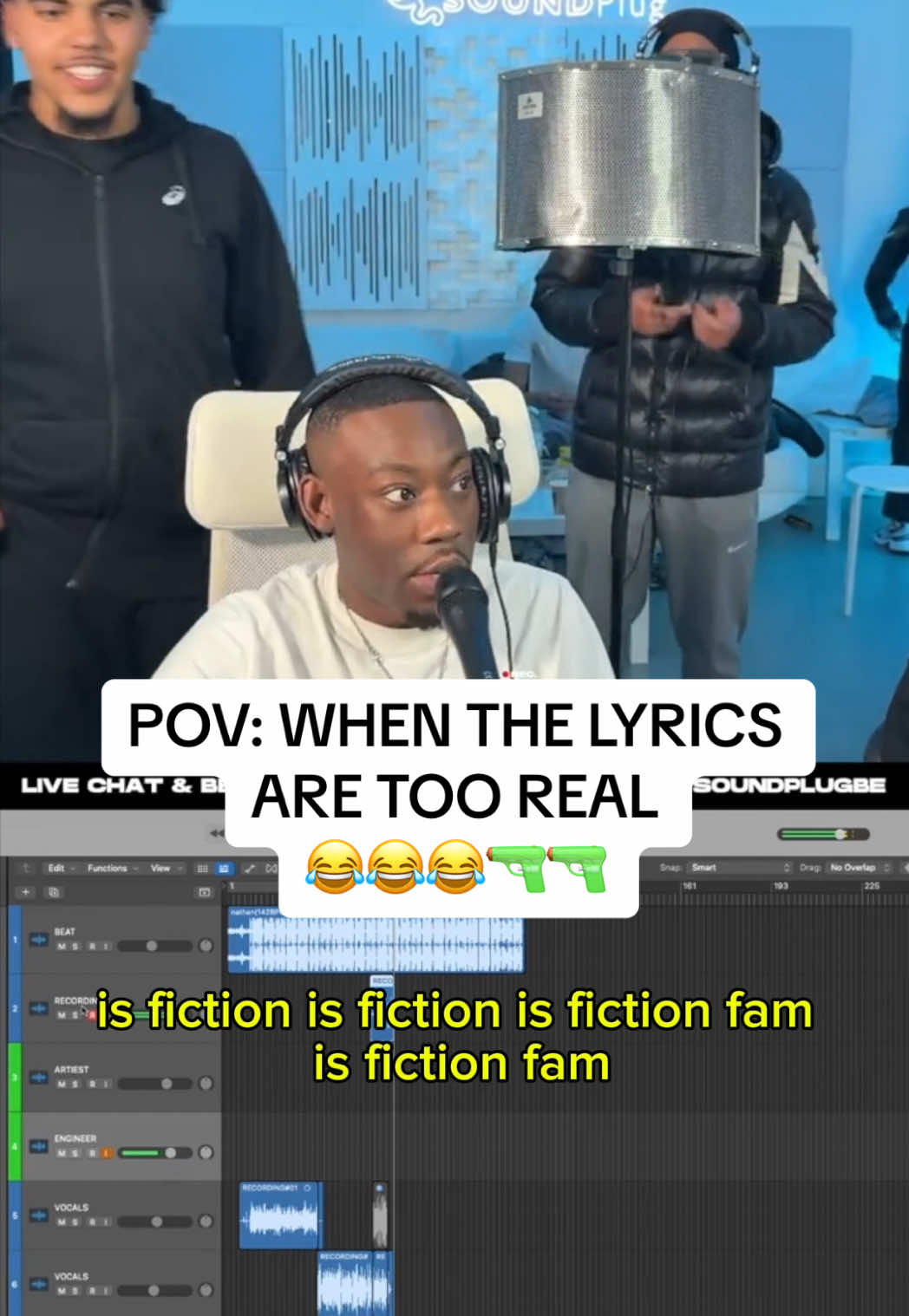 We wasn’t prepared for that bar 😂😂 @qdubbelu  #soundplug #indastu #fypppppppppppppp #voorjou #musicstudio #funnytiktok  