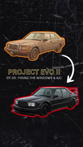This is Episode 5 of building a Mercedes Evo II for under 10,000 AED.  🔧 Left window fixed with a motor service 🔧 Right window fixed with a 40 AED switch (eBay find) ❄️ A/C blowing cold again after upgrading the gas system Next up, the big problems from Episode 2.  . @TiktokPakistanOfficial  #projectcar #mercedes190e #mercedes190 #evoii 