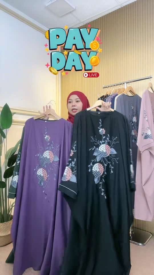Banyak sangat colour available untuk abaya ni !! korang boleh check dekat bag kuning tau !!  #deliraabaya#creatorsearchinsights2025 #fyp#tiktoklive #livehighlights 