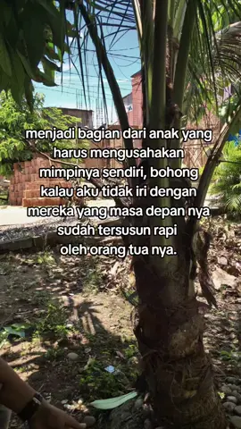 suka iri ketika melihat anak lain yang hidup nya sudah tersusun rapih beserta dengan isi nya  #oranglain #orangtua #anakrantau #perintis 
