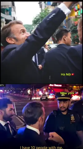 Tổng thống Pháp Macron bị cảnh sát New York chặn vì đoàn xe của Tổng thống Trump. #vietnamhungcuong #phap #mybrawlsuper 
