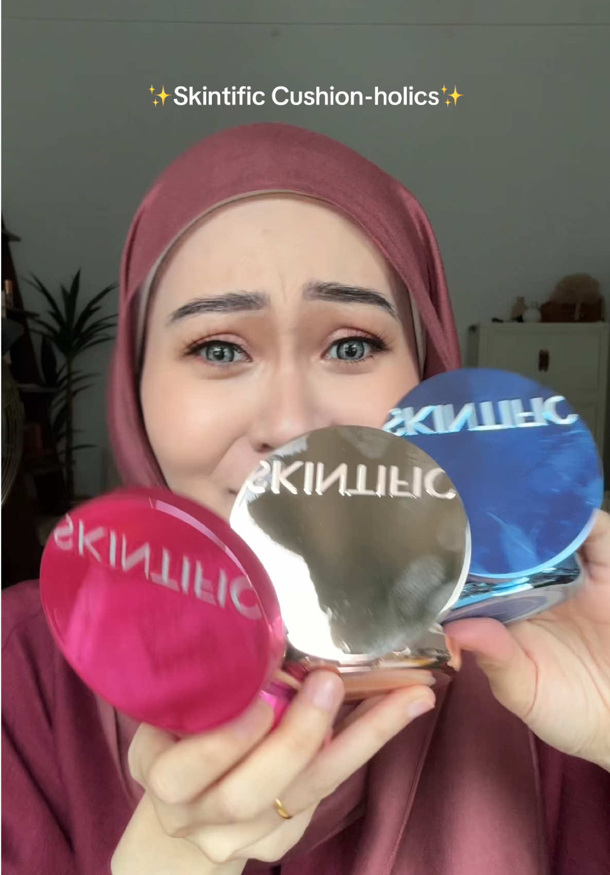 Pink cushion foundation???!!! #cushionfoundation #skintificcushion 