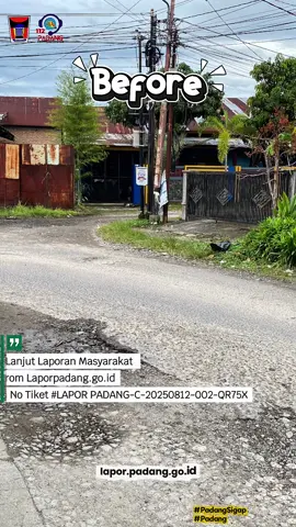 🚧 Tindak Lanjut Laporan Masyarakat 🚧 Terima kasih atas laporan masyarakat terkait jalan berlubang di Jl. Bakti 1, Alai Parak Kopi yang sudah lama dikeluhkan warga karena membahayakan pengguna jalan. 🙏 ✅ Tim Dinas Pekerjaan Umum dan Penataan Ruang (PUPR) Kota Padang telah melakukan pengecekan dan perbaikan berupa penambalan dengan aspal baru di titik-titik jalan yang rusak. Dengan adanya perbaikan ini, jalan kini sudah lebih aman dan nyaman untuk dilalui masyarakat. 🚴‍♂️🚗 📍 Laporan ini tercatat dengan nomor tiket: #LAPORPADANG-C-20250812-002-QR75X Mari terus bersama-sama berpartisipasi menjaga Kota Padang dengan melaporkan permasalahan di sekitar kita melalui aplikasi Lapor Padang. 💪 #LaporPadang #padangsigap #PUPRPadang #InfrastrukturKota @Fadly Amran @H. Maigus Nasir, M.Pd 