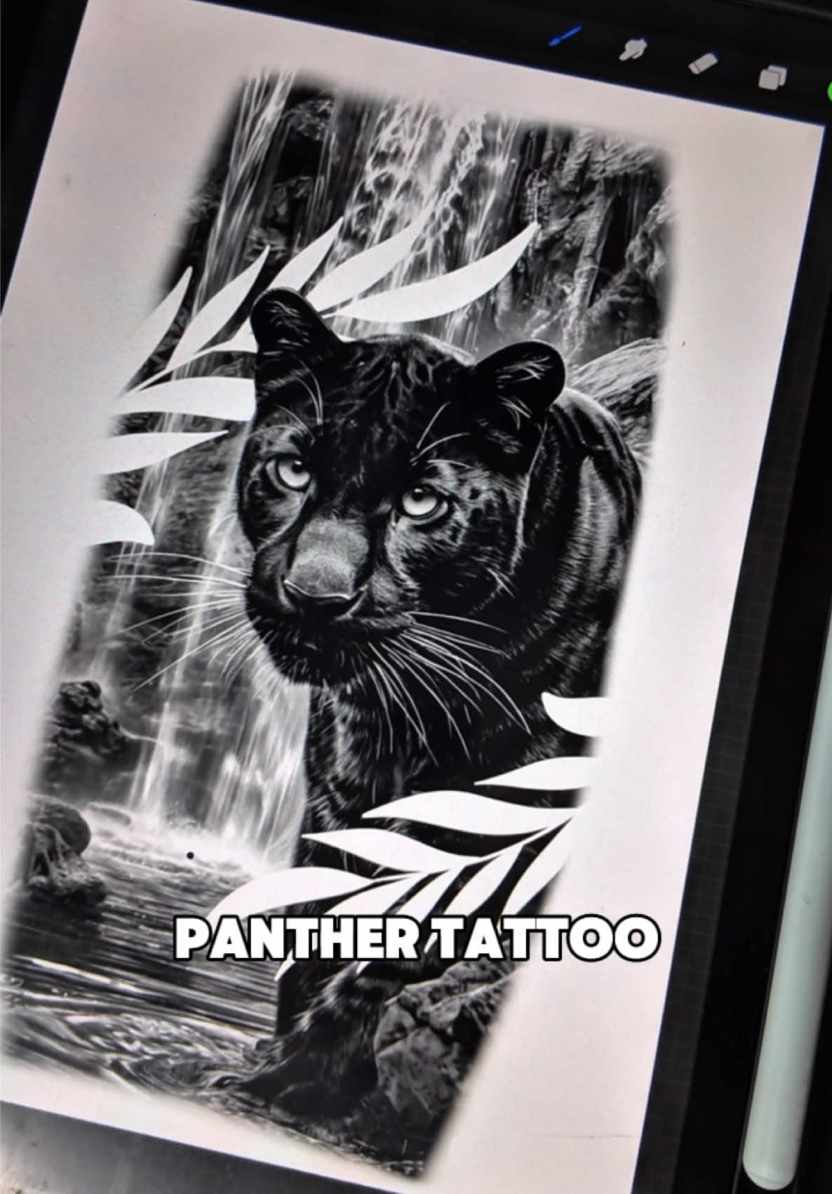 PROCESS VIDEO - PANTHER TATTOO 🔥🐈‍⬛ #viral #fyp #tattooartist #viraltattoo #tattooartist 