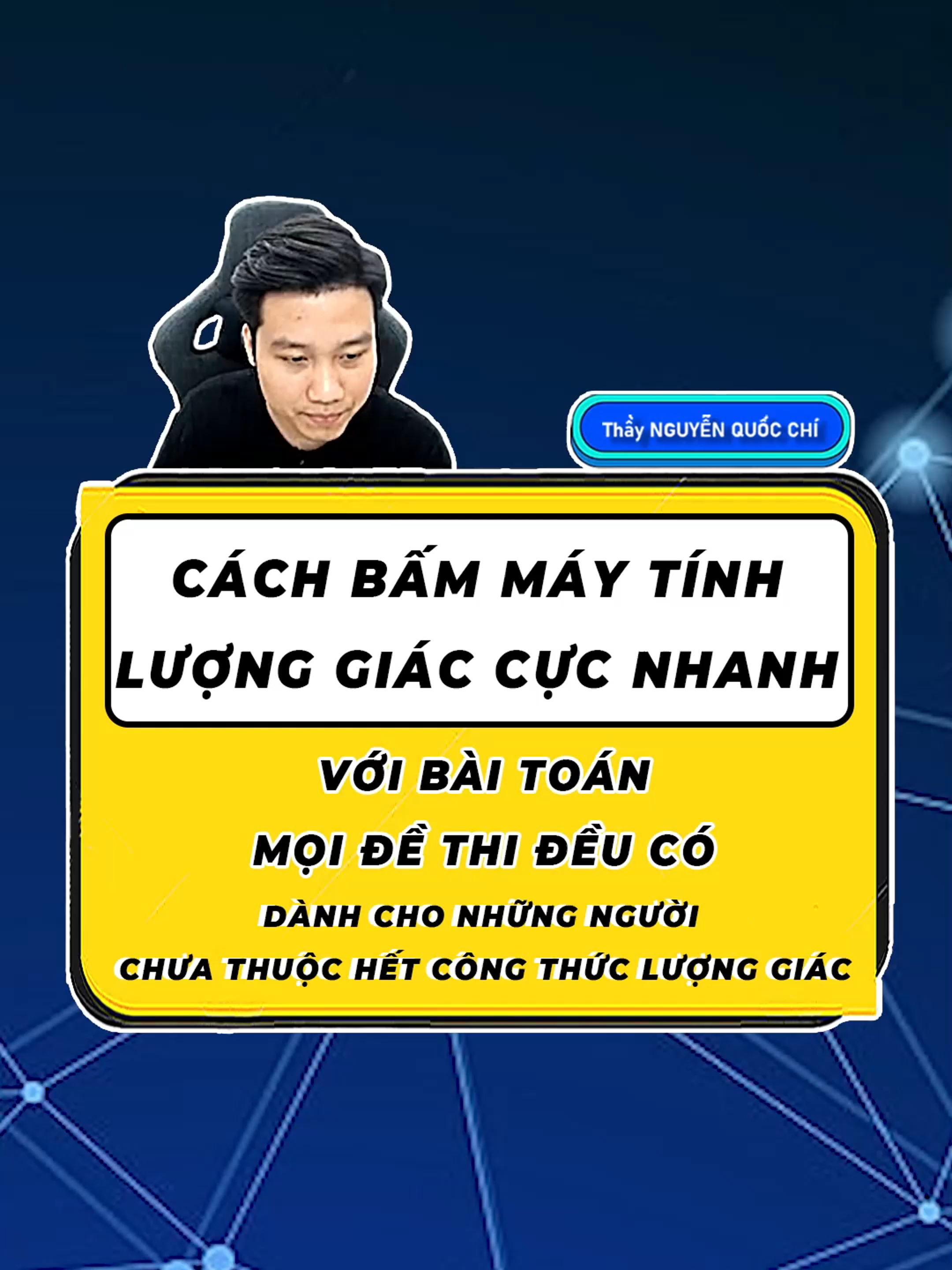 Cách Bấm Máy Tính Lượng Giác cực Nhanh với bài toán mọi đề thi đều có, dành cho những người chưa thuộc hết công thức Lượng Giác - Toán 11 #toán11 #thaynguyenquocchi #thaychidaytoan #hoctoanthaychi #nguyenquocchi
