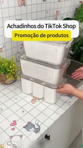Kit 3 potes organizadores Frigoríficas Multifuncioal De Cozinha Com Tampa 🛒 Clique no link oficial da loja que aparece no vídeo e garanta já o seu! #dicasparacasa #poteshermeticos #tiktokshop
