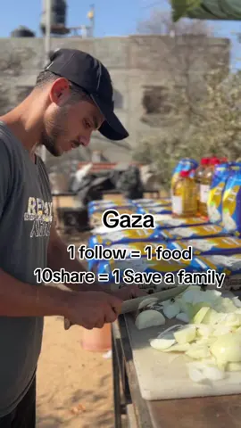 Gaza 1follow = 1 food  10share = 1 Save a family