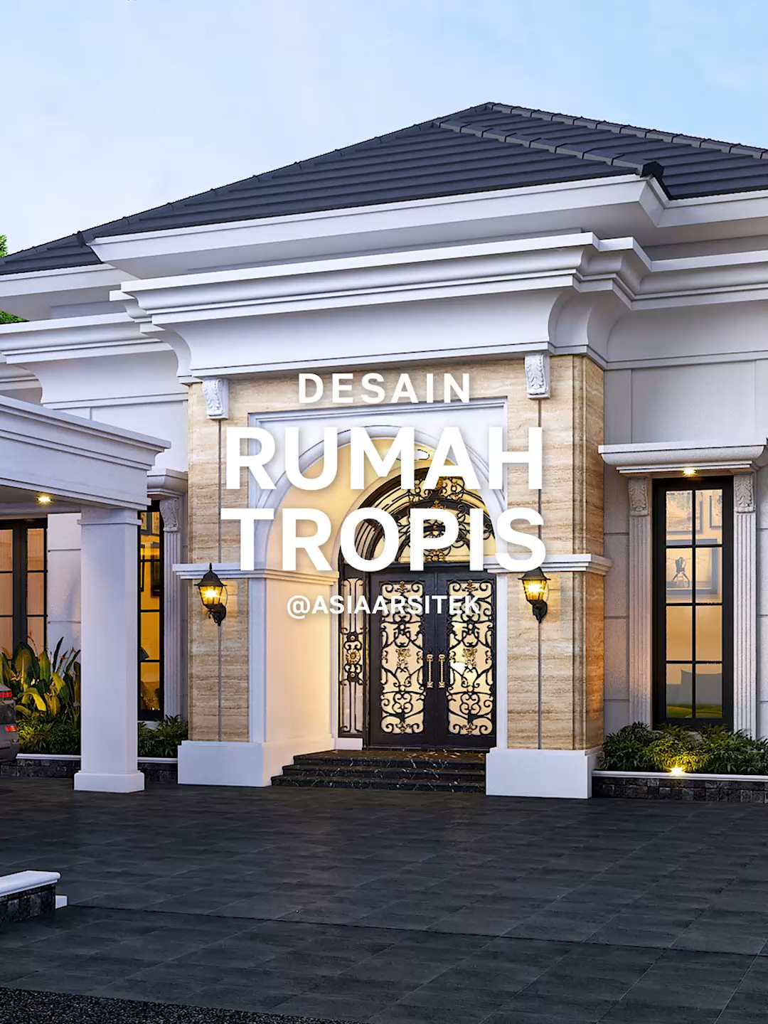 Rumah Mewah Tropis 2 Lantai Impian - Ukuran lahan 14x49 meter - Lokasi Projek : Cipayung Jakarta Timur - Estimasi biaya bangun :  7,4 M (belum termasuk interior dan furniture) #rumah #arsitek #rumahmewah #rumahtropis #rumahidaman #bangunrumah #architecture #fyp #fypシ゚viral