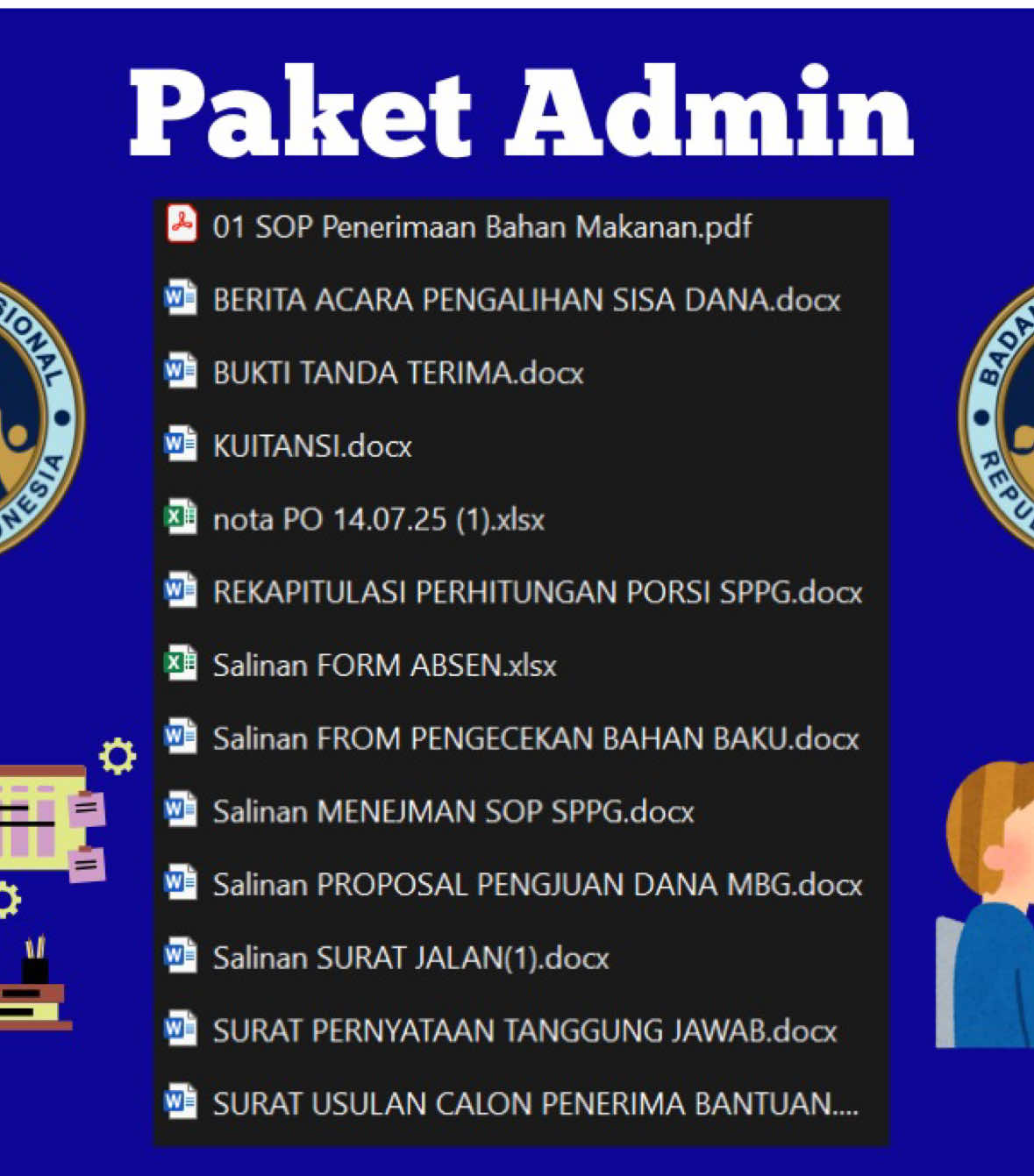 template admin MBG sesuai juknis september 2025 murah dan bisa shopee #admin #akuntansi #sppi #bgn #makanbergizigratis 