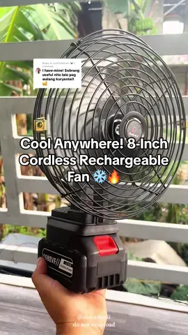 Replying to @LaaFindsDaily 🐼 #rechargeablefan  #cordlessfan  #summerhack  #deskfan  #outdoorfan 