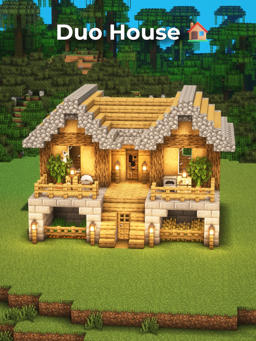 Minecraft Duo House 🏠 #Minecraft #minecrafttutorial #minecraftbuilding 