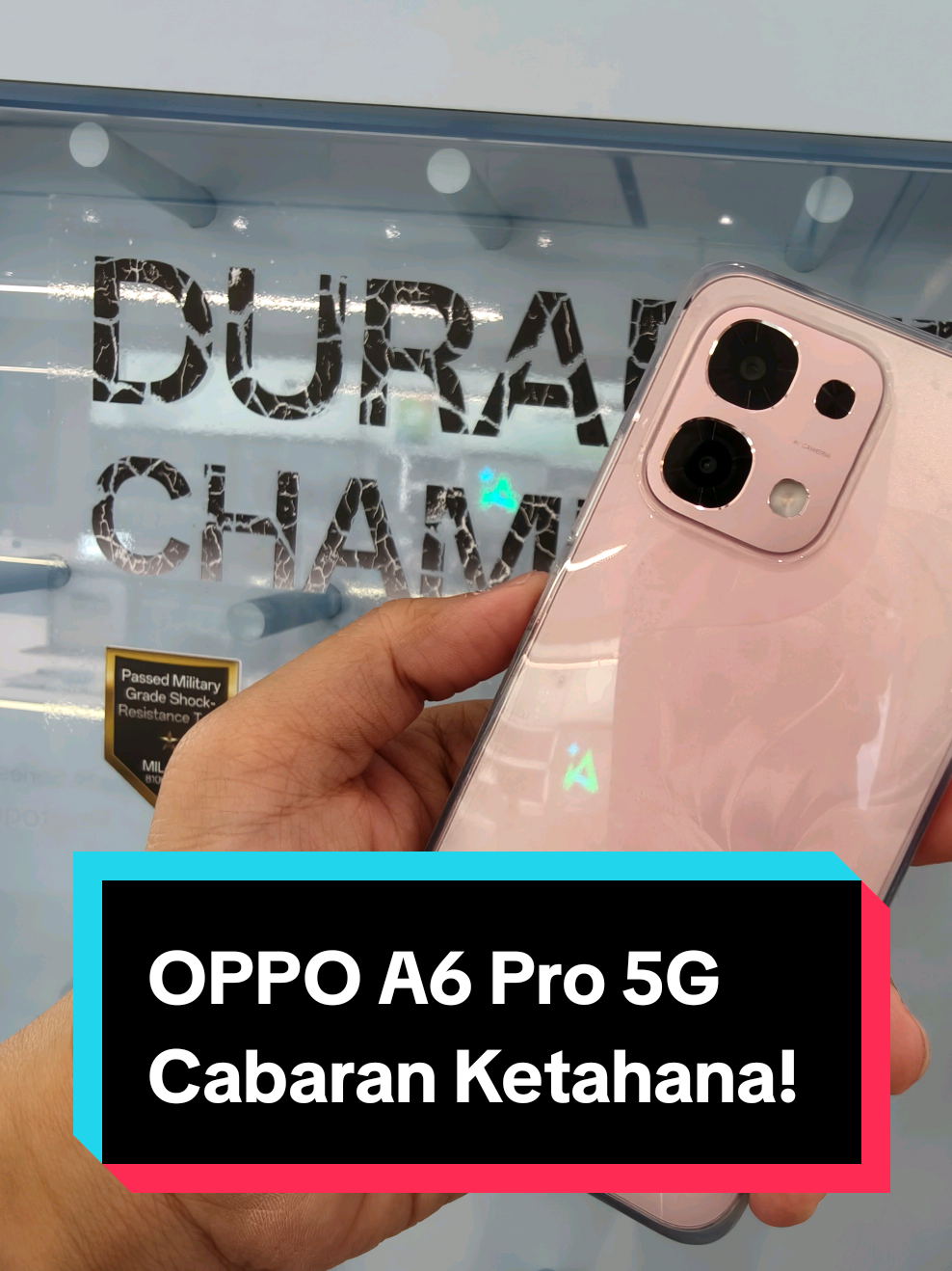 📱✨ OPPO A6 Pro 5G Cabaran Ketahanan! ✨📱 🔥 Dari 27 Sep - 6 Okt 2025, jom datang ke OPPO Brand Store terpilih! 👉 Langkah mudah je: 1️⃣ Cuba sendiri OPPO A6 Pro 5G 2️⃣ Jatuhkan telefon 3 kali dalam kotak ujian 💥 3️⃣ Berpeluang menang hadiah menarik 🎁 ⚡ Jangan lepaskan peluang – join sekarang & menang! Tertakluk pada terma & syarat. Sementara stok masih ada. #OPPO #fyppppppppppppppppppppppp #OPPOA6Pro5G #OPPOTahanKawKaw 