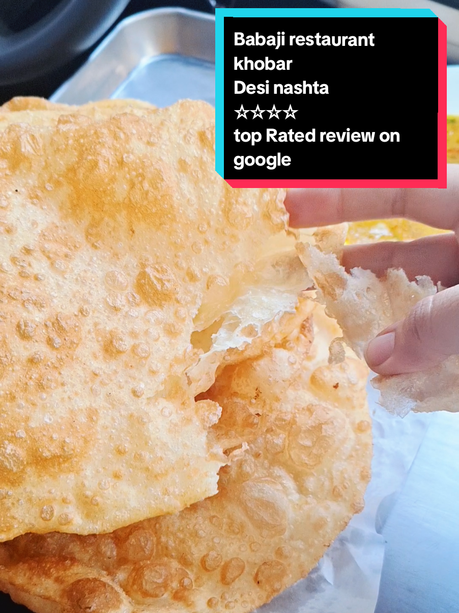 Desi nashta in khobar..very light less oily crispy puri although taste can be improved but overall a good taste👍  Location babaji restaurant khobar if you want more mini vlogs and food review stay connected  #saudiarabia #creatorsearchinsights #viral #fypage #foryou #fyp #shortviralvideo #minivlog #breakfast#khobar#halwa 