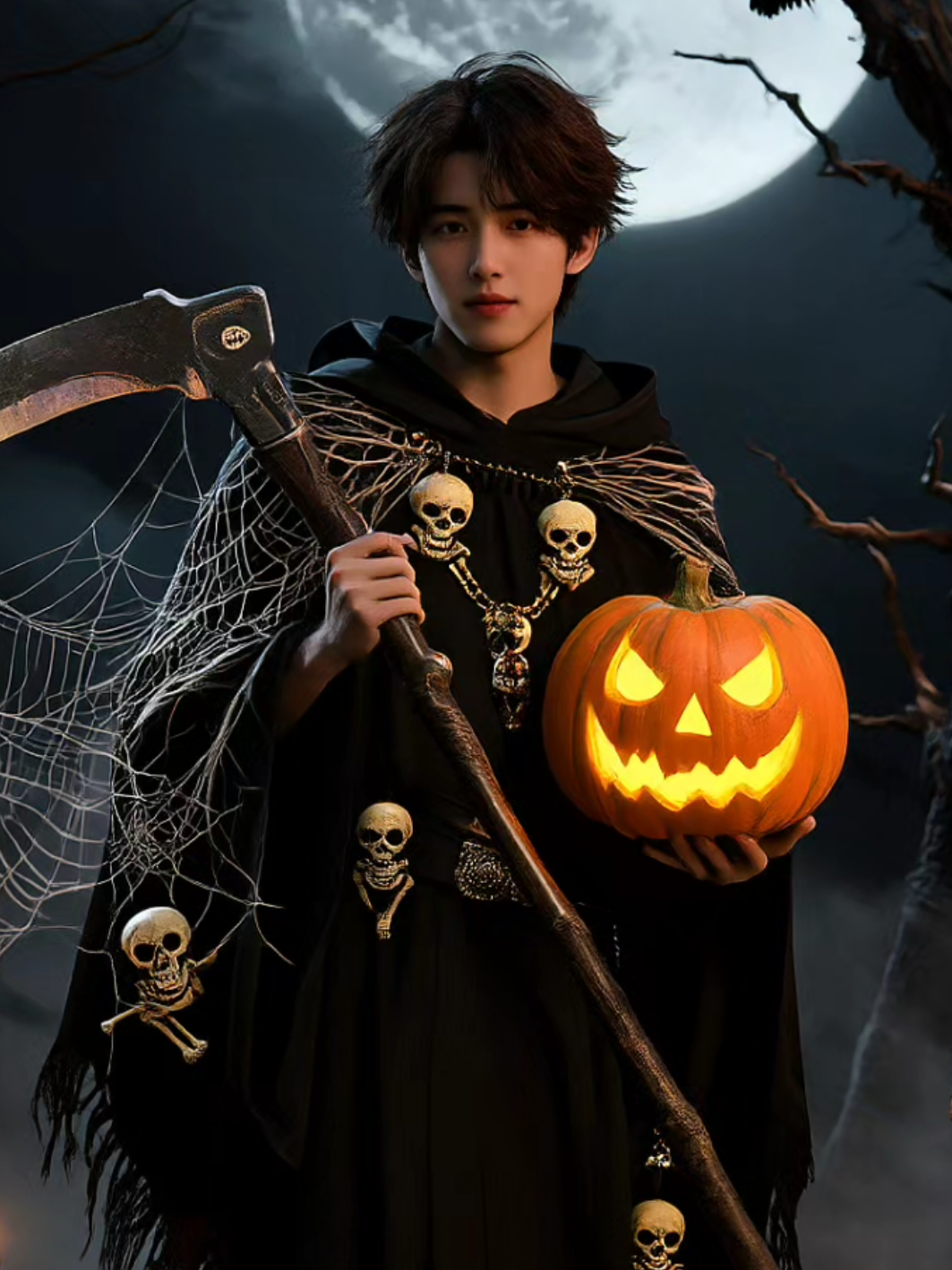 Dark Halloween AI image filter. Try! #halloweenmakeup #halloween #halloweencostume #halloweenlook #happyhalloween 